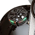 ハーレー、LED フュエル＆バッテリーゲージ　Alley Cat  ブラック　Kuryakyn