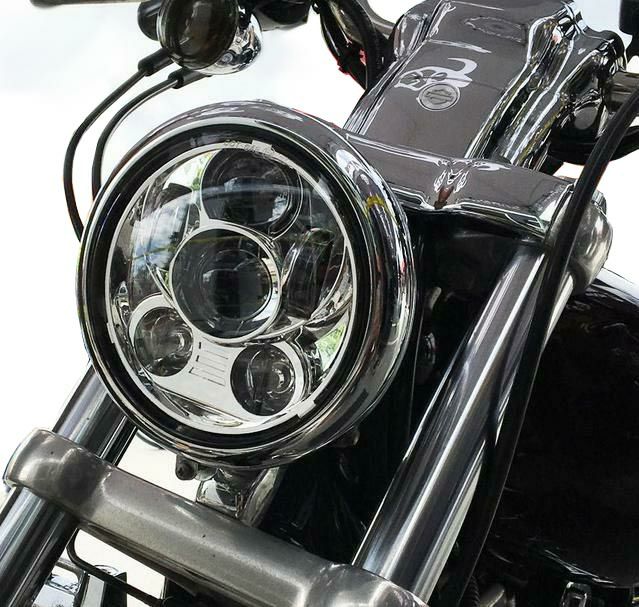 WMW プロジェクターLED 5-3/4インチ・ヘッドライト クローム |ハーレー 