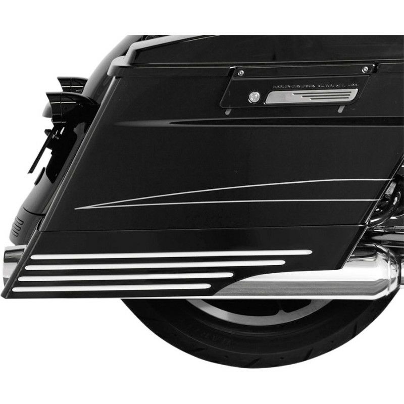 CycleSmith　ビレット3インチ サドルバッグ エクステンションキット XLカット ブラックハイライト-01