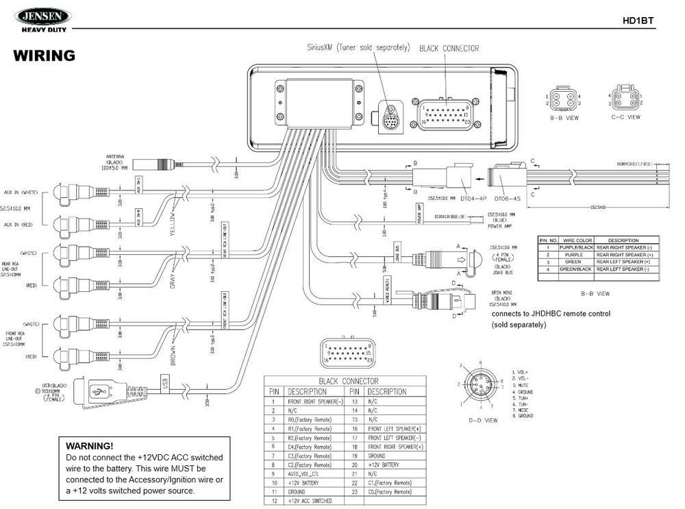 JENSEN 純正互換デッキ+スピーカーキットHDX525　4CHアンプ内蔵  ブルートゥース、iPOD対応-02
