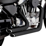 【SALE】バンス＆ハインズ （VANCE&HINES） Shortshots Staggered フルエキ・マフラー ブラック スポーツスター用