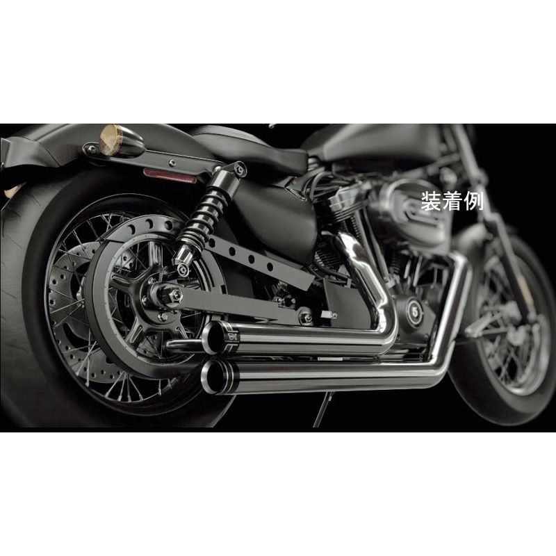 クロームワークス ドラッグスタイル フルエキゾーストマフラー ビレットチップ ブラック-02