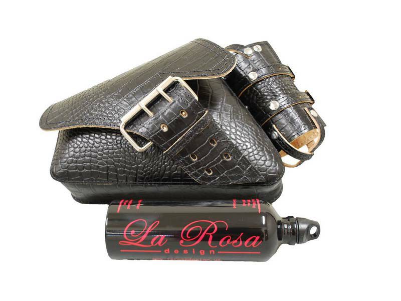 La Rosa Design スポーツスター　スイングアームバッグ アリゲーター/ボトルホルダー付き-01