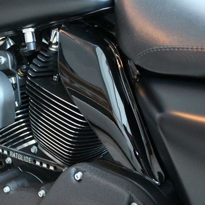 ハーレー、ミッドフレーム　ヒートデフレクター　(グロスブラック塗装) 2009～2023 ツーリング　HOGWORKZ