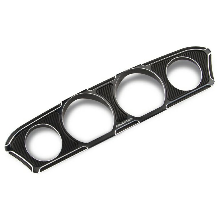 Arlen Ness Beveled ビレット ゲージトリム ブラック-01