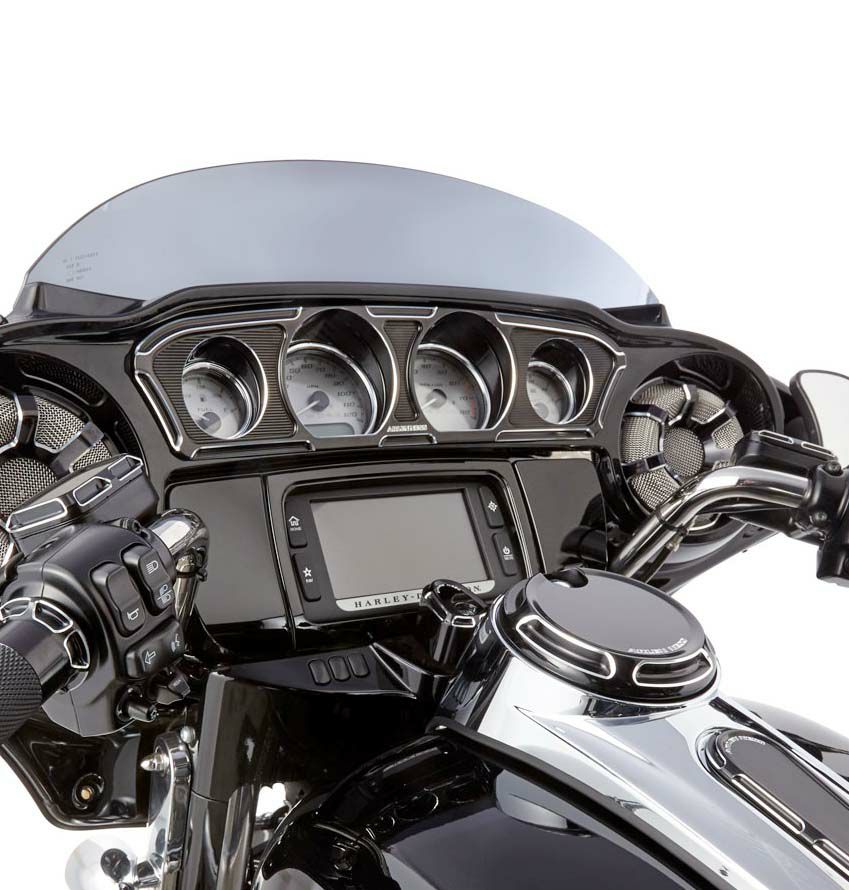 Arlen Ness Beveled ビレット ゲージトリム ブラック-02