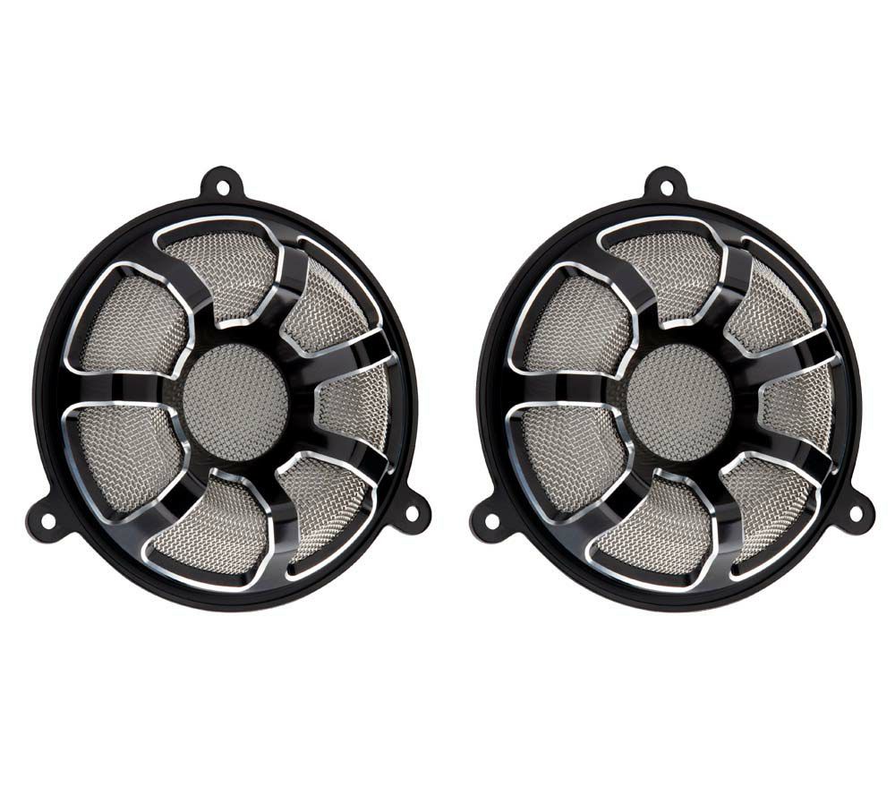 Arlen Ness Beveled フロント スピーカーグリル ブラック-01