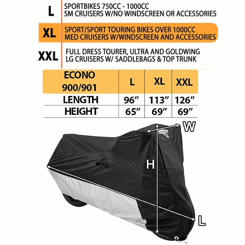 Nelson Rigg Econo バイクカバー　XXLサイズ　グレー-02