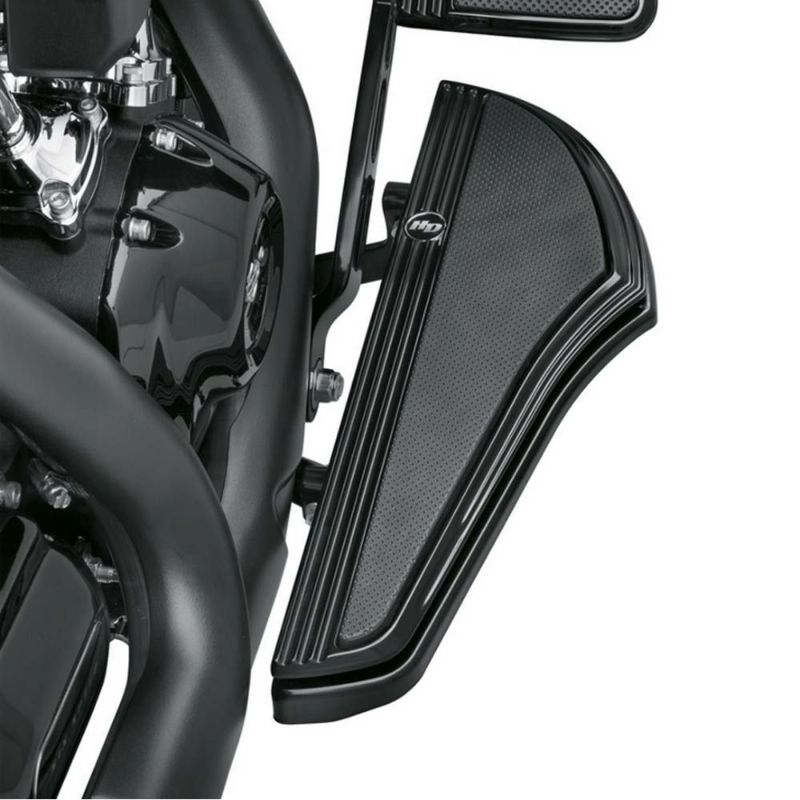 サイズ交換ＯＫ ブラックアノダイズド ライダーDefiance ディファイアンス フットボードキット Footboard Kit Rider ハーレー