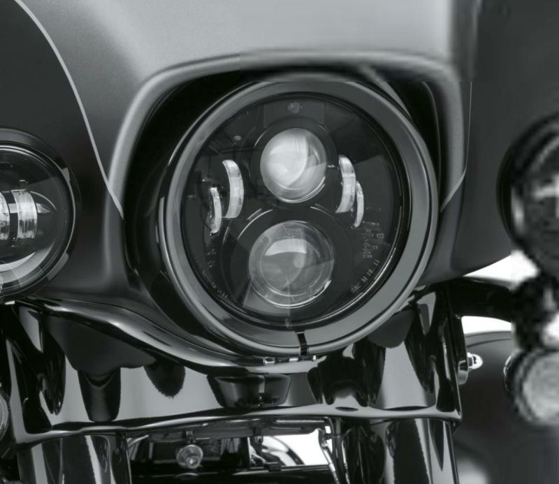 LED 7インチ・ヘッドライト　ブラック　FLソフテイル、2014～2018　ツアラー-01