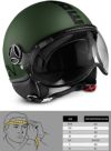 モモ デザイン(MOMO DESIGN) ジェットヘルメット FGTR CLASSIC ミリタリーグリーン(SEL-MOMO-CLASSIC-MG)-01