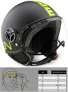 モモ デザイン(MOMO) ジェットヘルメット FGTR FLUO マットブラック/イエロー(MD1001004023)-01