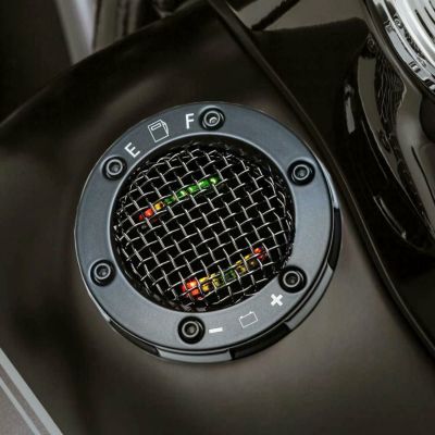 【SALE】ハーレー、LEDフューエル、バッテリーゲージ　メッシュ ブラック Kuryakyn