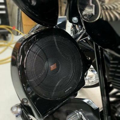 ハーレー、ロアーフェアリング　スピーカーボックス グロスブラック　HOGWORKZ
