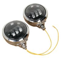 LED補助ライトキット ハウジング付　ブラック/クロームハウジング-01
