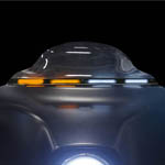カスタムダイナミクス (Custom Dynamics) LED ウインドシールドトリム　ブラック　2006～2013 FLHT、FLHX