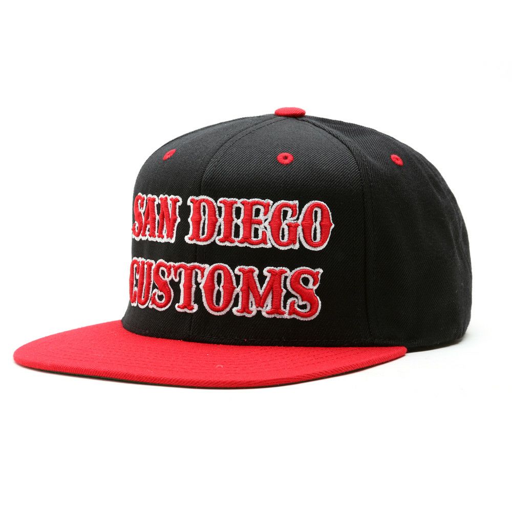 SAN DIEGO CUSTOMS キャップ RED-01