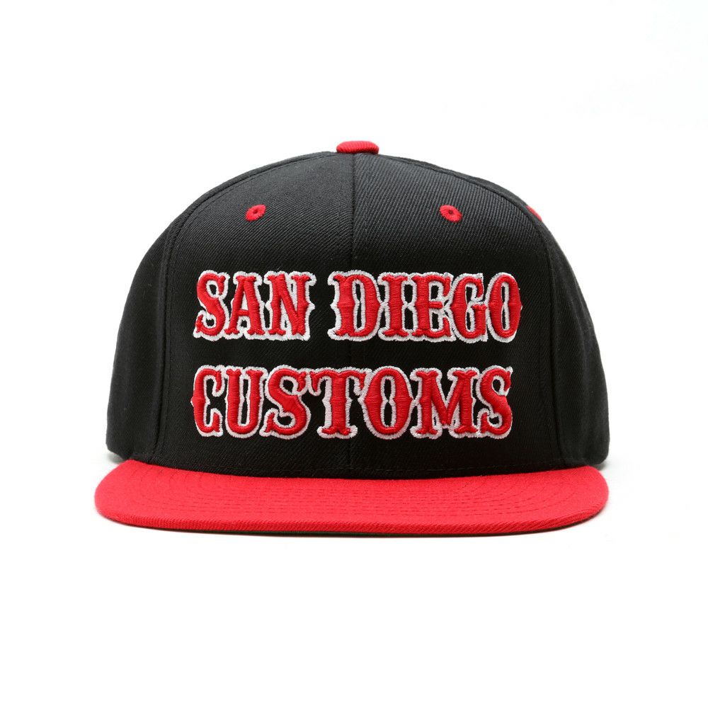 SAN DIEGO CUSTOMS キャップ RED-02