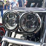 HogWorkz 2灯LEDヘッドライト　クローム　2008～2017 FXDF
