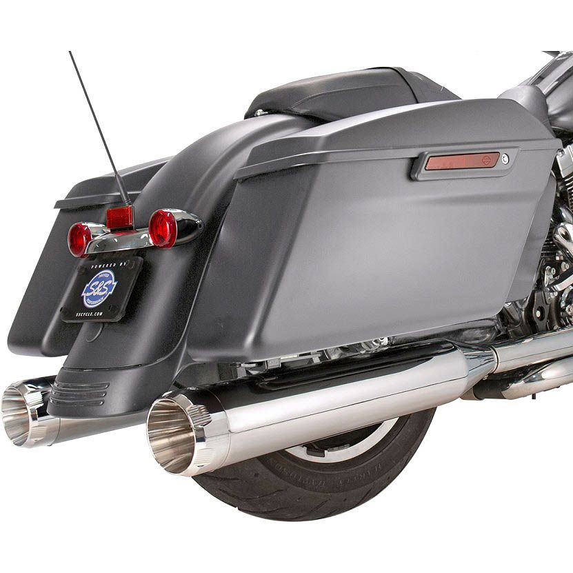 S&S パワーチューン パフォーマンスマフラー 4.5インチ スラスター クローム/クローム-01