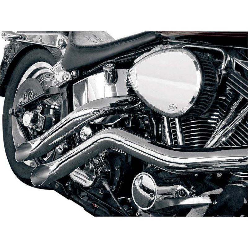 LA Choppers カスタムマフラー レーザーチップカット クローム-01