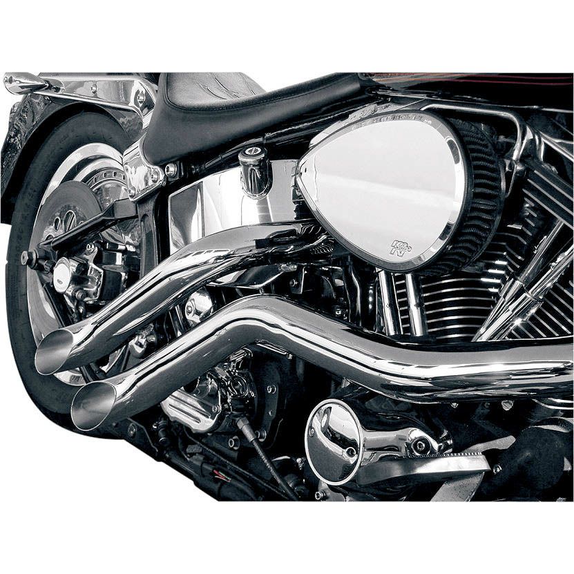 LA Choppers カスタムマフラー レーザーチップカット クローム-01