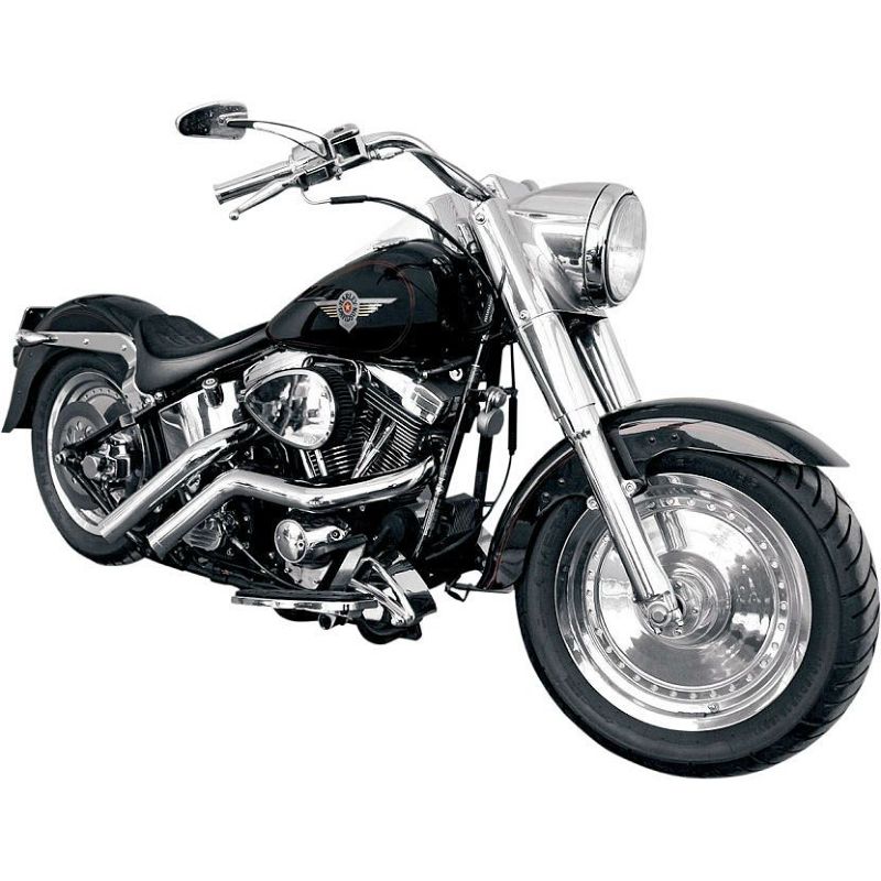 LA Choppers カスタムマフラー ストレートカット クローム-01