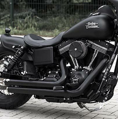 SALE】バンス＆ハインズ （VANCE&HINES） ビッグショット・ススタッガード ブラック |ハーレーパーツ専門店 HDパーツ