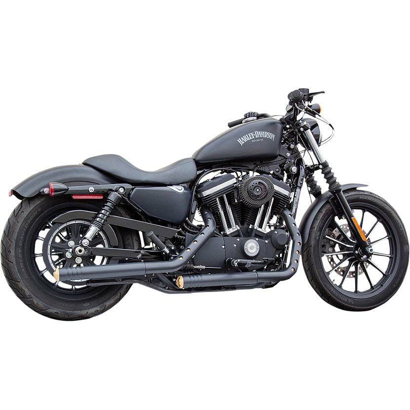 firebrand Rip-Rod 2.25インチ スリップオンマフラー ブラック/ゴールド-01