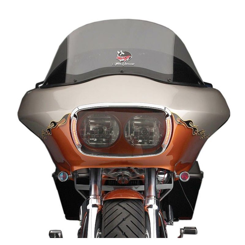 Cycle Visions ヘッドライトベゼルカバー　クローム/スモークレンズ-01