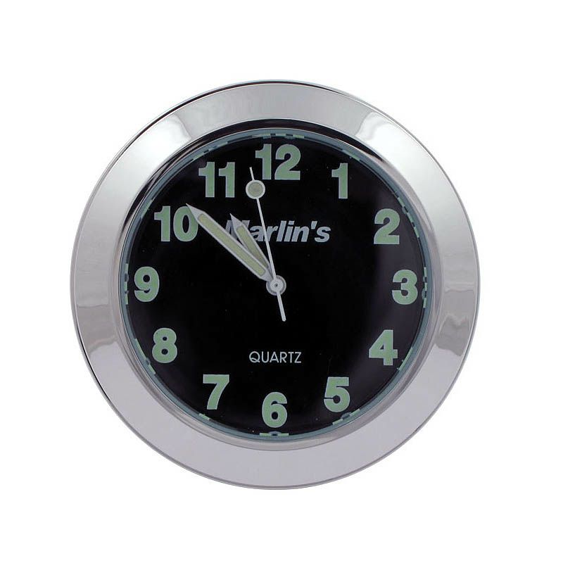 Marlin's 防水時計 ブラックフェイス　1-1/4インチハンドルバーマウント-02