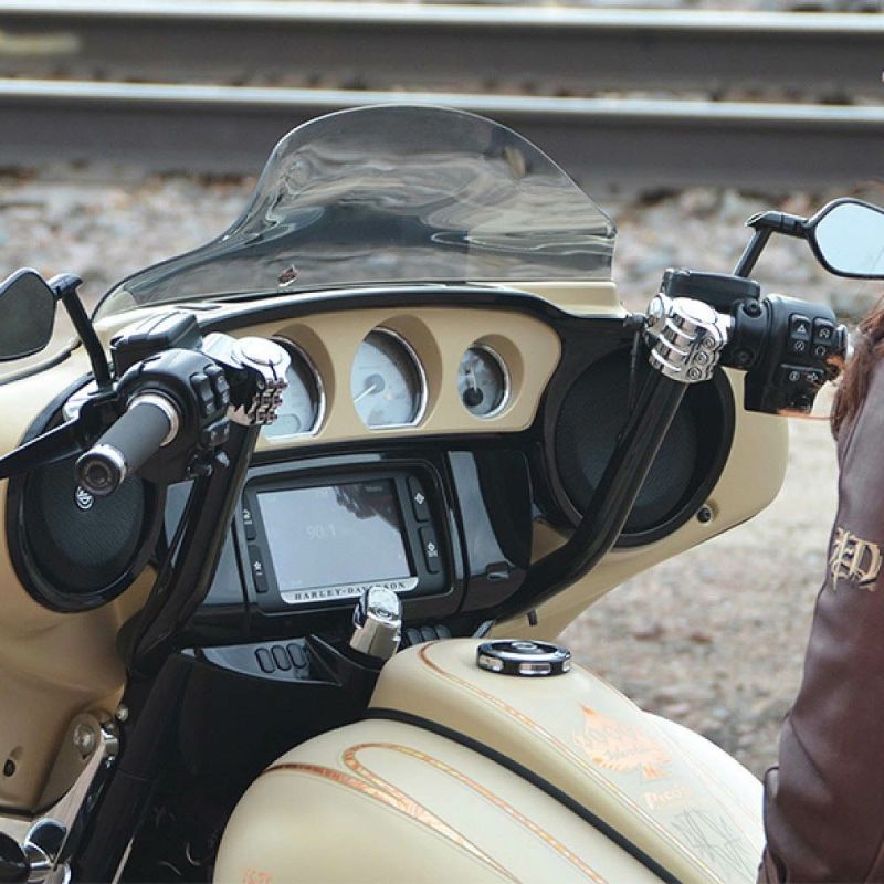 Klock Werks 1.25インチ クリップハンガーハンドル 10インチ ブラック/クローム-01