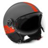 モモ デザイン(MOMO) ジェットヘルメット FGTR FLUO グレー/オレンジ (MD1001004027)-01