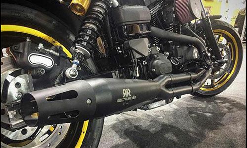 RED THUNDER EXHAUST グリッドエンドキャップ　サテン-02