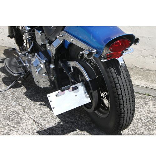 EASY RIDERS サイドマウントナンバーブラケットKIT 08～ソフテイル200mmタイヤ、07～ダイナ 縦横共用-01