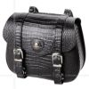 デグナー(DEGNER) クロコダイル柄レザーサドルバッグ　ブラック-01