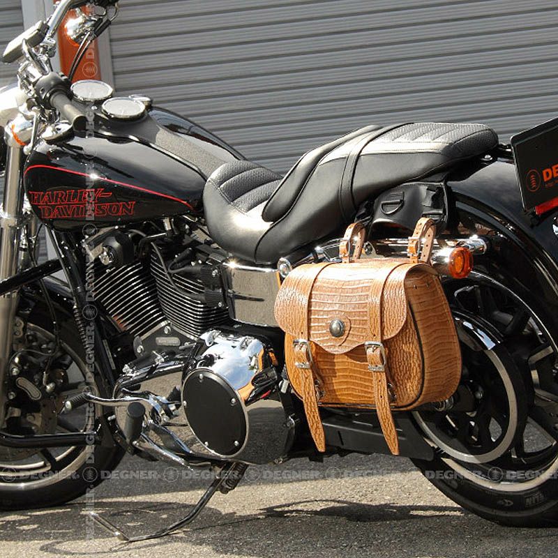 デグナー(DEGNER) クロコダイル柄レザーサドルバッグ　タン-01