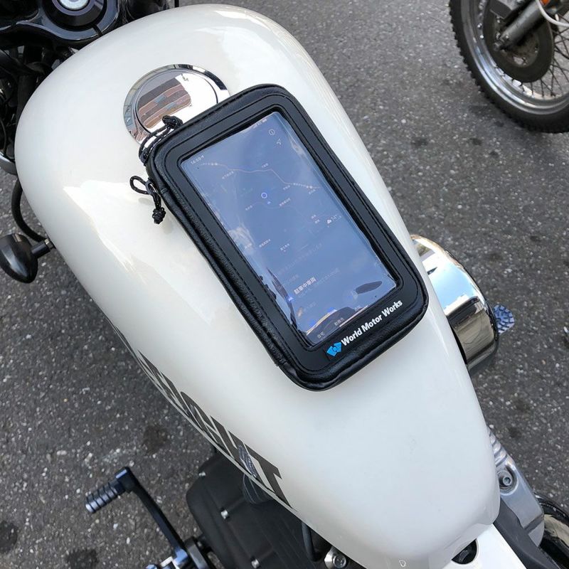 選ぶなら Motor World Works |ハーレー iPhone等 スマホ用タンクポーチ トップス