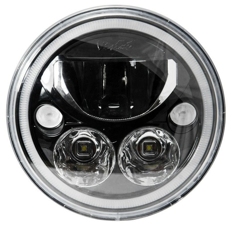 CIRO LED 7インチヘッドライト ブラッククローム |ハーレーパーツ専門