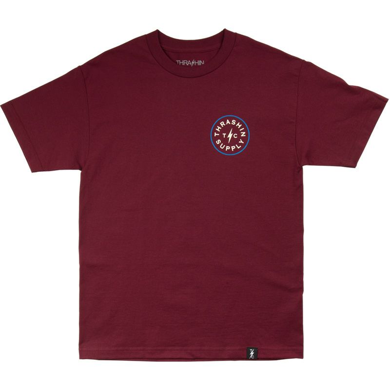 Thrashin Supply　Tシャツ「Standard」 Maroon-01