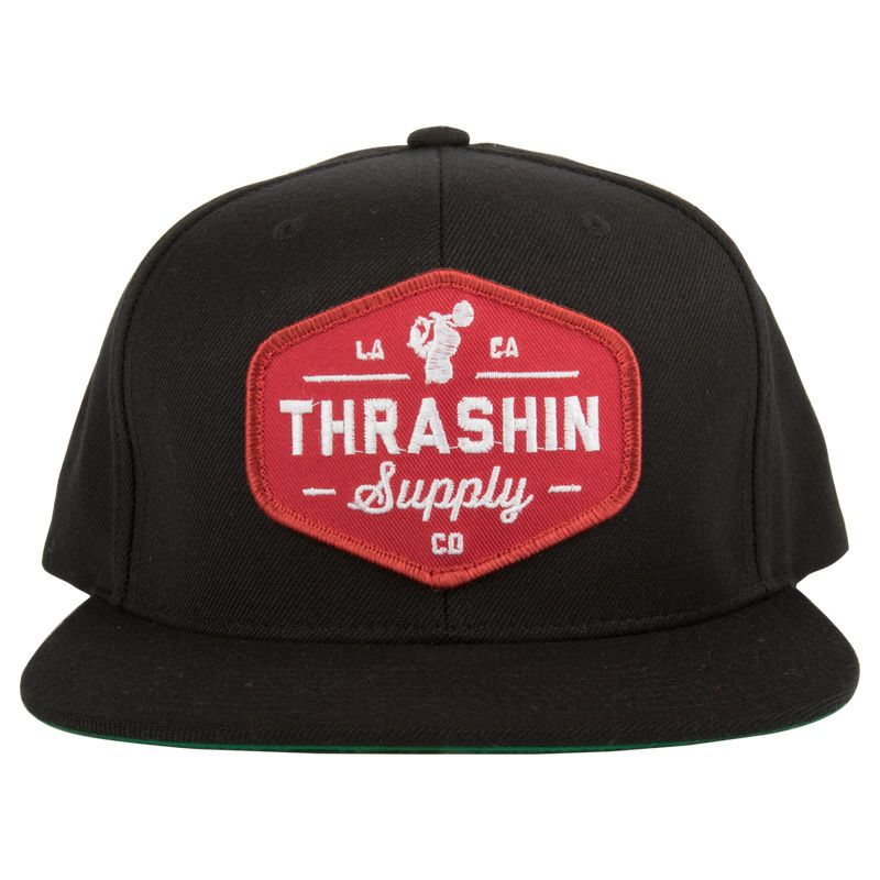 Thrashin Supply キャップ 「Badge」　ブラック/レッド-01