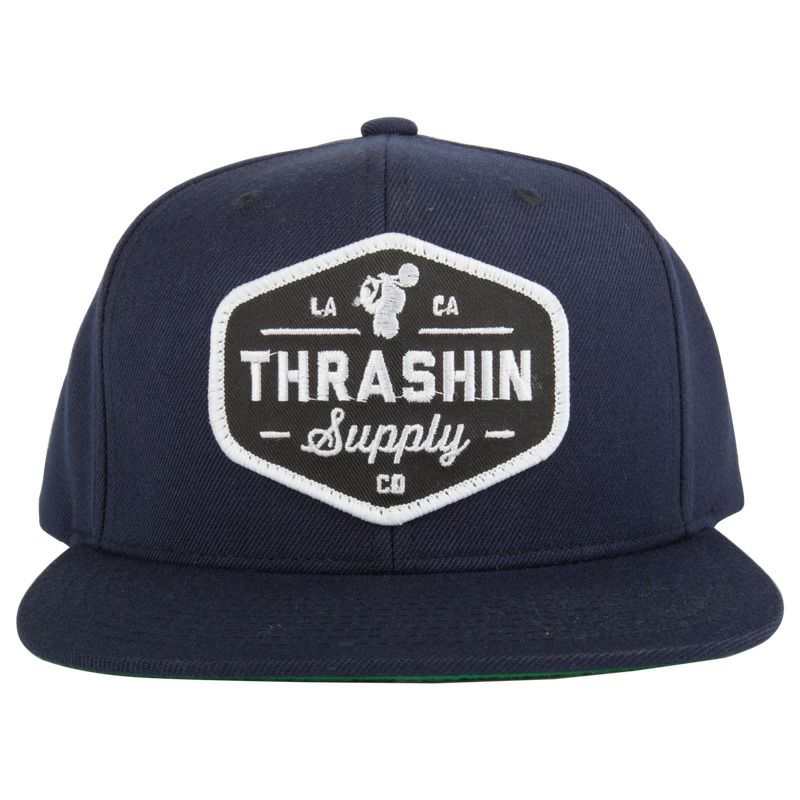 Thrashin Supply キャップ 「Badge」　ネイビー/ブラック-01