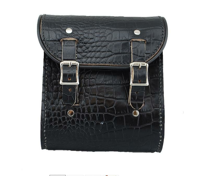 La Rosa Design 本革シーシーバーバッグ Black Gator |ハーレーパーツ 