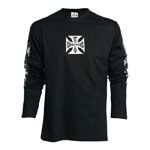 WEST COAST CHOPPERS 「MALTESE CROSS」ロングスリーブT ブラック