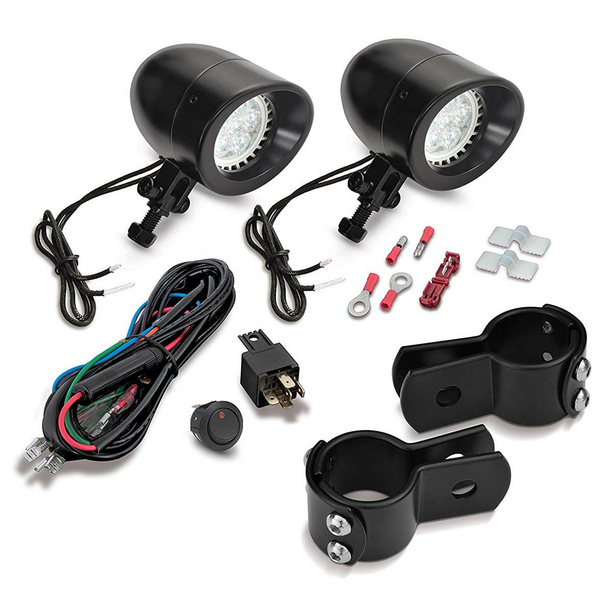 SHOW CHROME エンジンガード用 LEDライト・キット ブラック-01