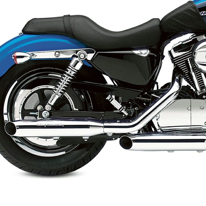 ショーティーデュアル スリップオンマフラー テーパーバロニーカット