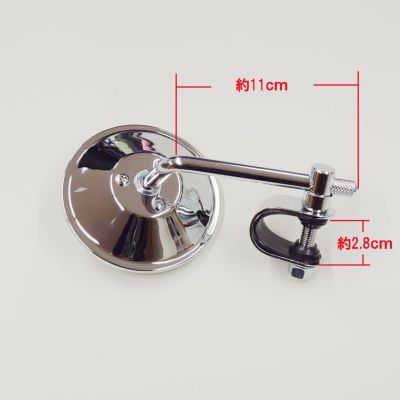 JCMAミラー 80mm ポリッシュ仕上げ MOTOR ROCK |ハーレーパーツ