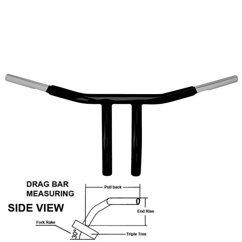 Wild 1 Chubbys Drag Bars ハンドル　8インチ　ブラック-01