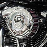 S&S ミニティアドロップカバー　STEALTH エアクリーナー用　クローム