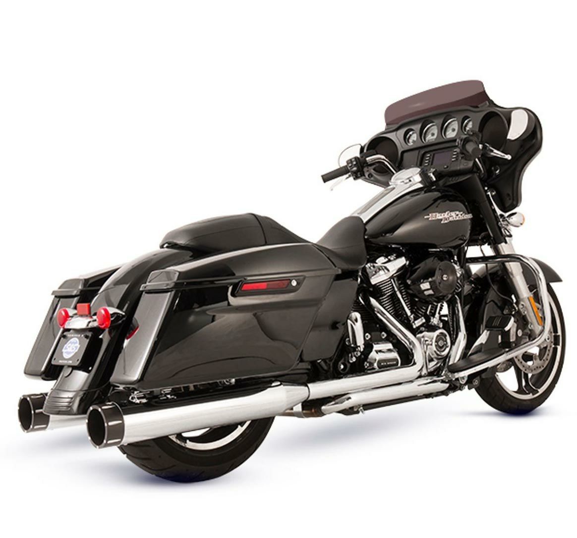 S&S エルドラド Mark-45 マフラー＆エキゾーストパイプ クローム　トレーサーエンド-01